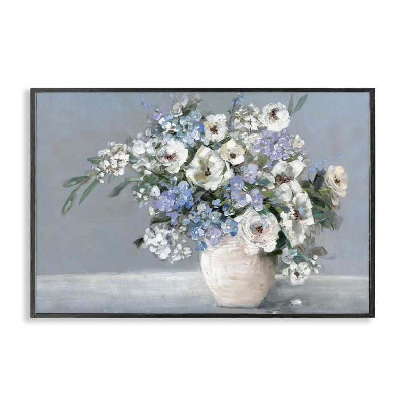 Giclée encadrée bleue, par Sally Swatland, H 12 po x l 18 po, Giclée encadrée noir minuit