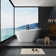 Acrylic Freestanding Soaking Bathtub With Chrome Overflow And Drain