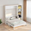 Lit escamotable Liftup avec bureau et tablettes, bois de pin massif et panneau de fibres à densité moyenne-116501871-116501874