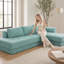 Canapé modulaire en L Premium Chenille - canapé modulaire à compression de 113 po pour la famille et les invités-293751554