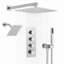 Système de douche de luxe à 3 fonctions avec deux pommes de douche à effet pluie (valve brute incluse)