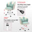 HDHNBA Petal Velvet Mid Back Swivel Vanity Desk Chair with Bow Cushion and Rolling Casters-1803947139