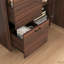 Desk Cabinet, with Storage Drawer & Shelves, Fold-up Desktop