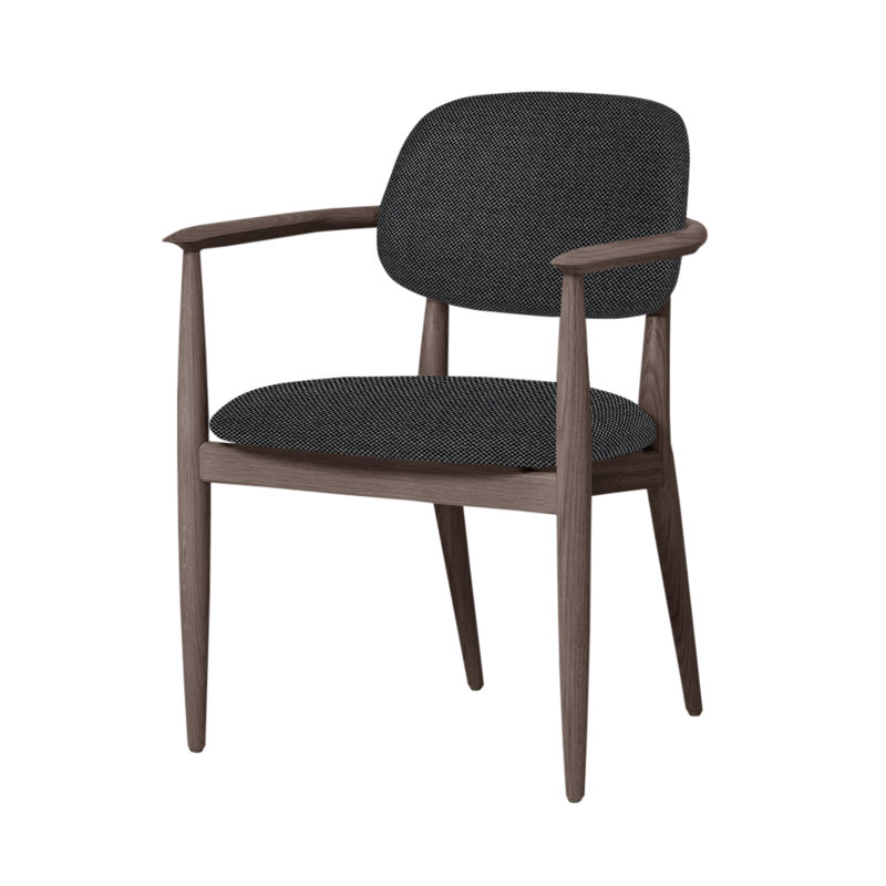 Chaise Slow de Space Copenhagen, Noyer à finition savonnée, Revive 1164