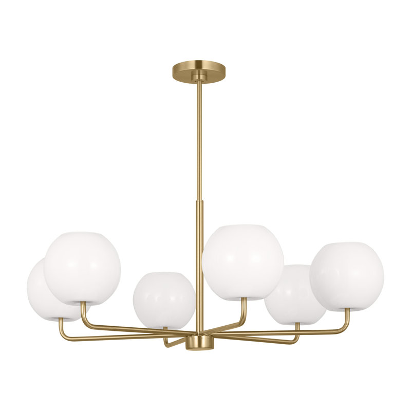 Lustre à 6 lumières Jorund, Oui, Bronze satiné