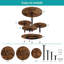4 Tier Round Cupcake Tower Stand For 50 Cupcakes, 360° Rotating Wood Cake Stand With Tiered Trays, Farmhouse Cookie Stand For Dessert Table Display For Wedding Birthday Baby Shower Tea Party