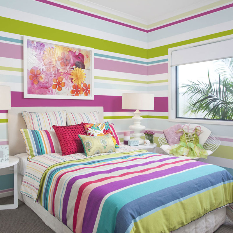Bright Stripes 1.93m x 250cm Wallpaper, 250 cm x 193 cm