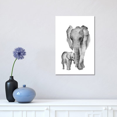 Elephant Mama 1 Piece Wrapped Canvas Painting
