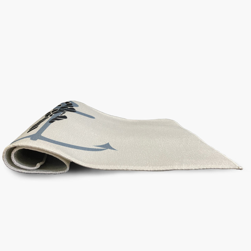 Tapis intérieur / extérieur tissé à plat couleur fumée Yacoubou, Rectangle 2 pi x 3 pi