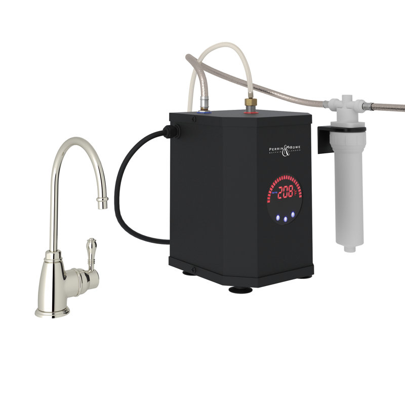 San Julio® Hot Water Dispenser, Polished Nickel, With Tank and Filter Kit