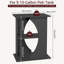 Support d'aquarium de 10 gallons, support d'aquarium en bois avec tablettes de rangement à 3 niveaux, noir