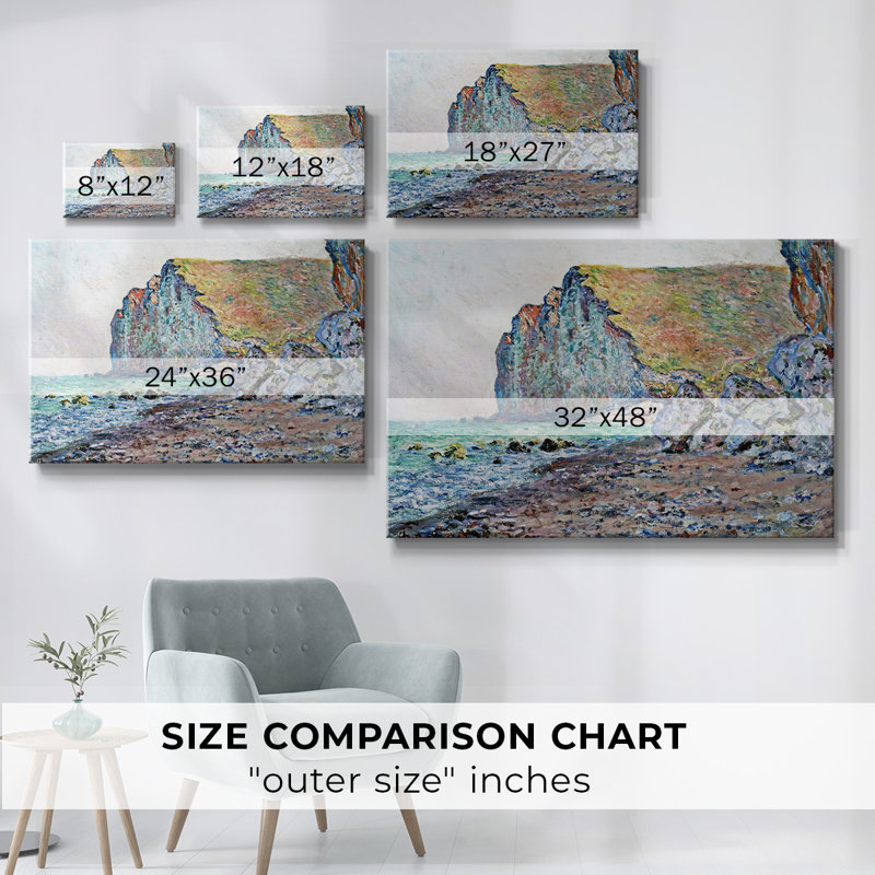 Falaises des petites-galerie sur toile tendue, H 40 po x l 60 po