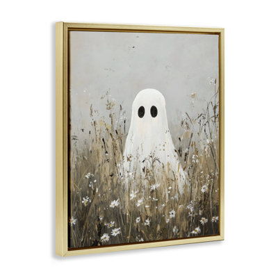 Ghost In Field of Wildflowers Floating Frame, design by Creative Studio