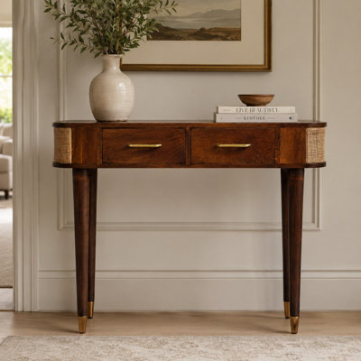 Belmont Cane Edge Console Table