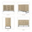 47.2'' Sideboard Buffet Cabinet,  Coffee Bar Cabinet, with Adjustable Shelves, Storage Cabinet with 3 Doors for Kitchen, Dining Room, Living Room,