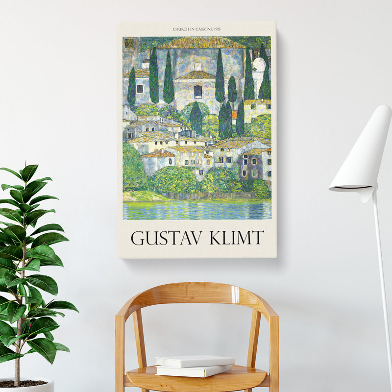 Church in Cassone by Gustav Klimt - Wrapped Canvas, 50cm H x 35cm W x 3cm D