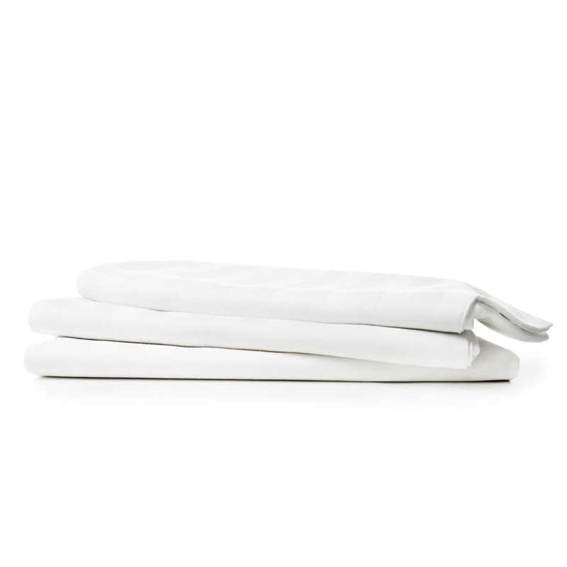 Premiere Collection Fitted Sheet – Ultra-Soft Cotton Percale, High Thread Count, Hospitality Quality