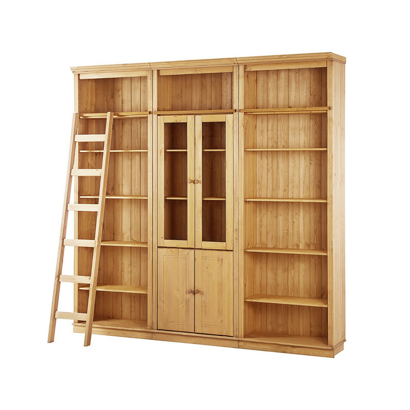 Delbis 223cm H x 222cm W Library Bookcase