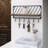 Decorative Urban Wall Floating Shelf with 6 Hooks