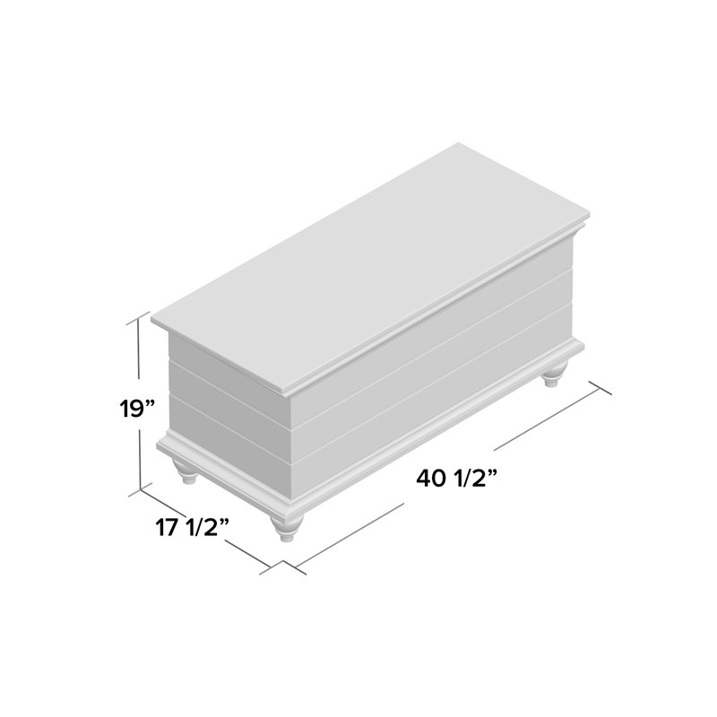Kittrell Storage Bench, Bright White