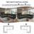 118" L-shaped Sofa Couch With Pull-out Bed,oversize Convertible Sleeper Sofa, Green-1930553579