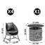 Ensemble de salle à manger de style industriel avec table et chaises de réservoir L 27,6 x l 27,6-902154569