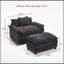 Modern Upholstered Armchair with Ottoman-131260939