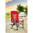 Camping Directors Folding Chair - Heavy Duty Portable With Side Table For Backyard Red Oversized Lawn-1200001479