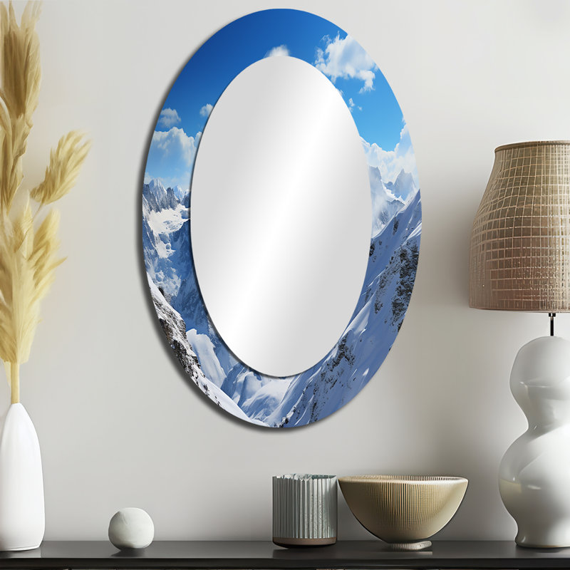 Kieu - Miroir paysager en métal, 36 po x 24 po