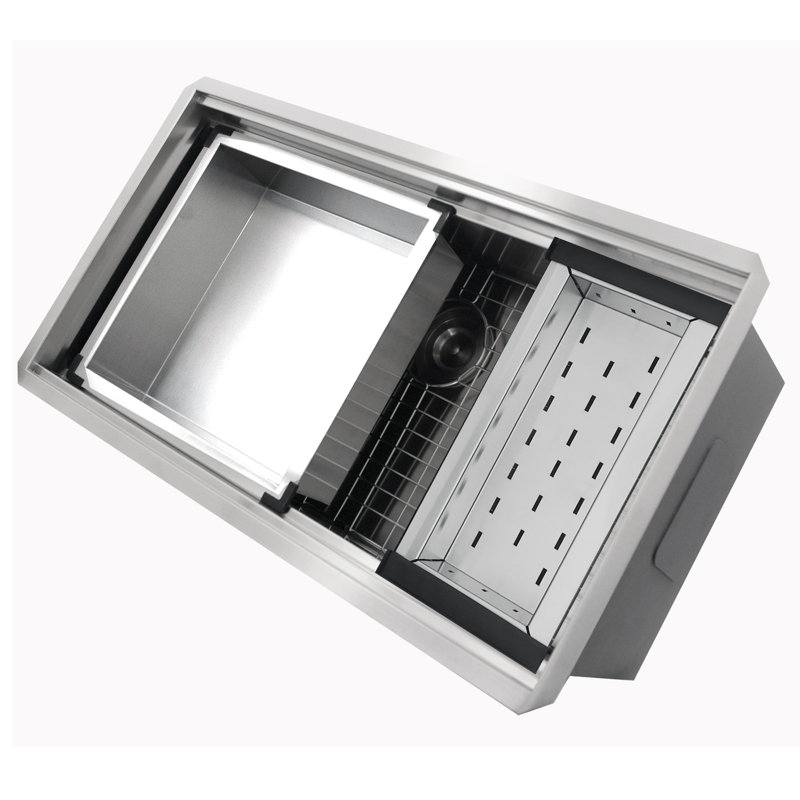 Pro Series 36" L x 20" W Undermount Kitchen Sink with Accessories