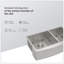 Évier de cuisine double à double cuve - Évier de cuisine en acier inoxydable 33 po x 20 po à tablier frontal encastrable à double cuve de calibre 18 avec deux cuves profondes de 9 po