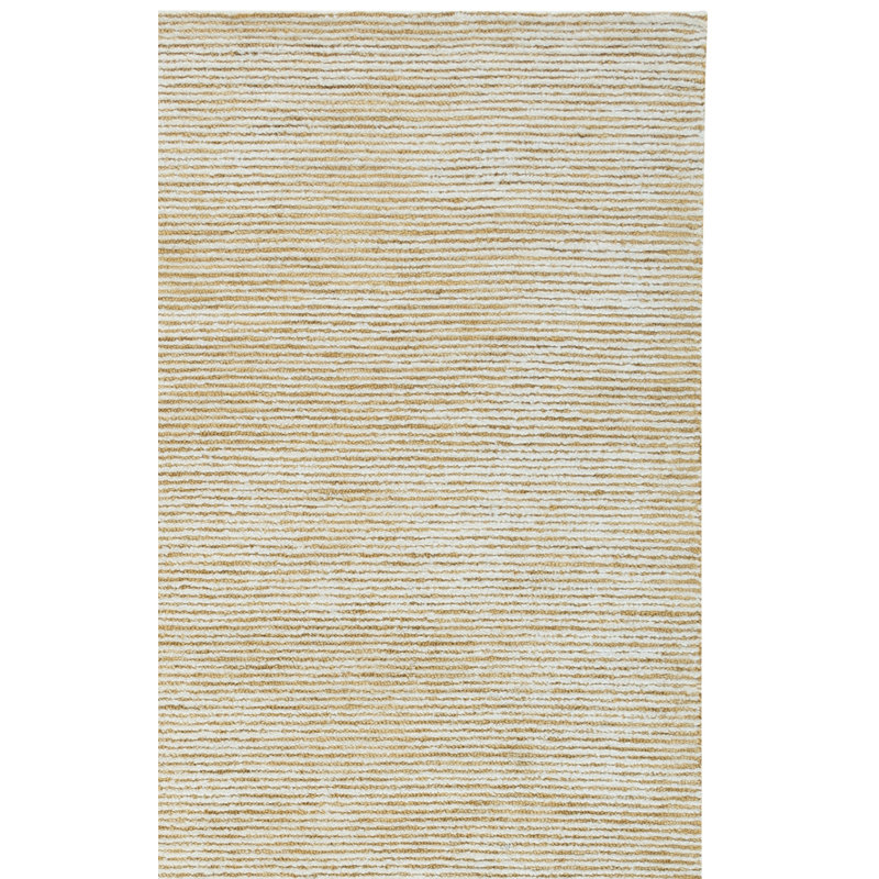 Tapis ivoire / doré en laine / viscose / coton touffeté à la main Diether, Rectangle 8 pi x 10 pi