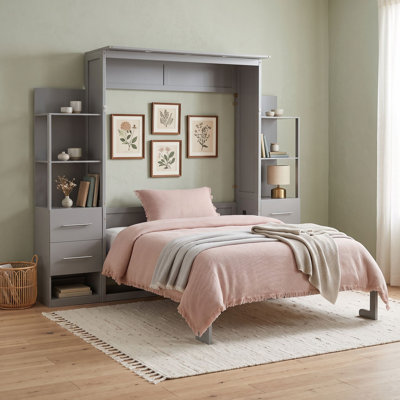 Wood Space-Saving Murphy Bed with Multi-Functionality
