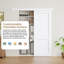 Full-assembled Door Panel, Concealed Track Sliding Barn Door White Primer Solid Wood Closet Doors With Installation Hardware Kit-131098482-131098487