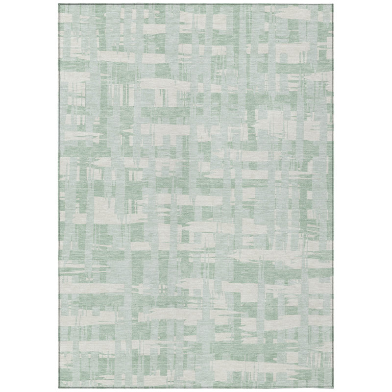 Tapis intérieur / extérieur lavable à la machine à la menthe Chantille, Rectangle 2 pi 6 po x 3 pi 10 po