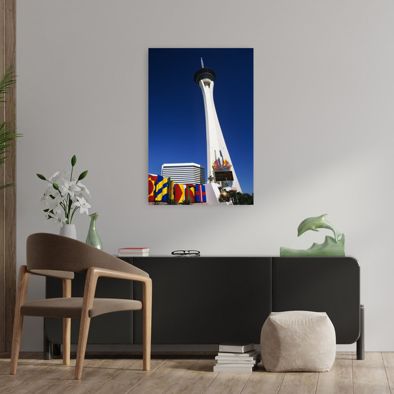 Las Vegas Nv Stratosphere Hotel And Casino Abstract Contemporary Architecture City Wall Art, H 36 po x l 24 po