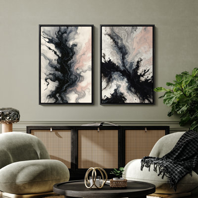 Framed Wall Art Abstract Vintage Antique Classic for Bedroom