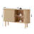 Sideboard Buffer Cabinet with Fluted Slide Doors-1171945751