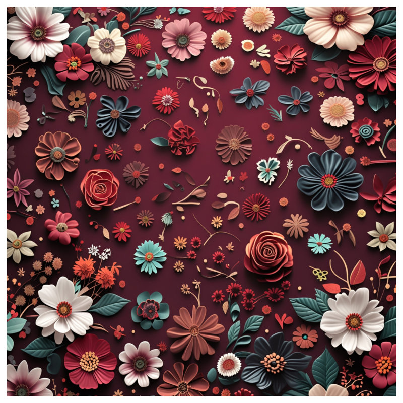 Édredon floral avec literie bohémienne, Lit simple
