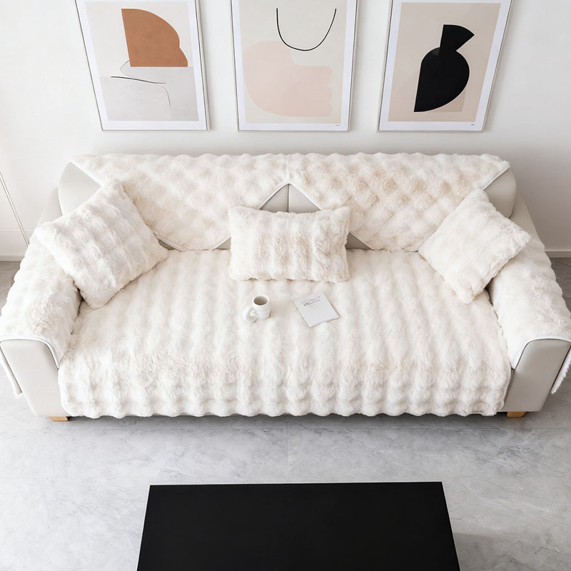 Polyester Sofa Slipcover, Beige