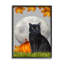 «Black Cat and Full Moon Autumn Leaves Pumpkins» par Sheri Hart - impression d'art graphique-51170710-51170704