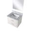 Meuble-lavabo simple blanc l 24 po x P 18 po, comptoir en acrylique et miroir 18 po
