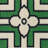 Sherley Geometric Tile Motif Ivory/ Green Indoor-Outdoor Area Rug-666993048