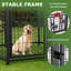  Grand poulailler en métal, poulailler pour 15 poulets (L 8 pi x l 4 pi x H 5,6 pi)-1939717456