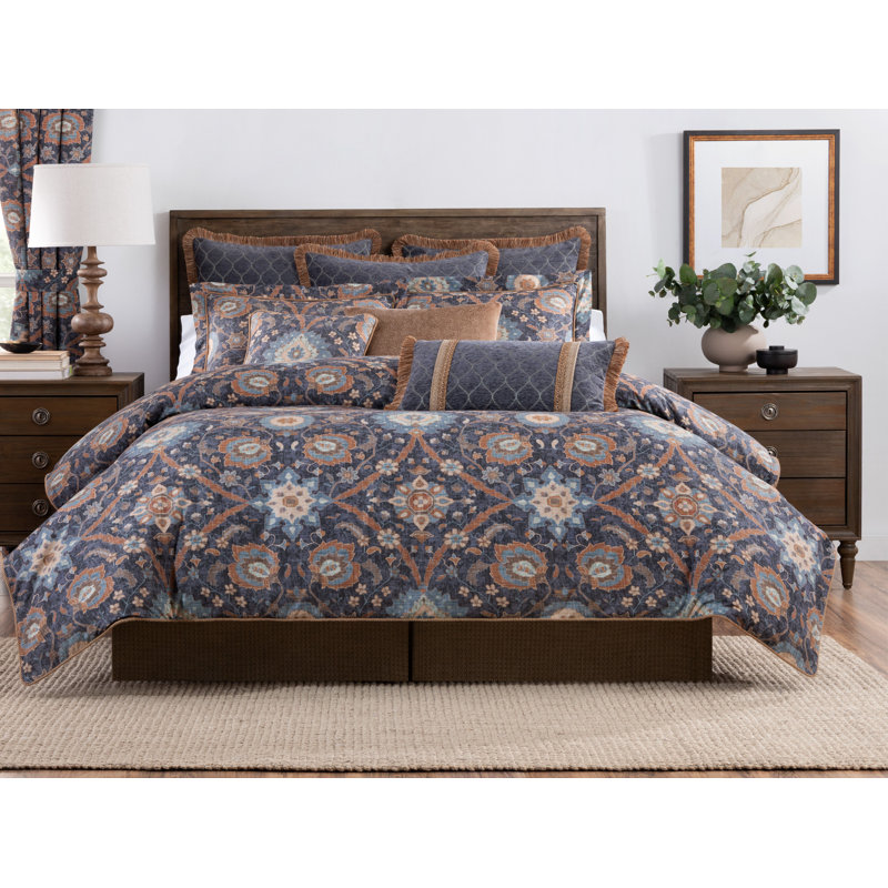 Harlow Floral Comforter Set, Queen Comforter + 3 Additional Pieces