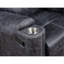 Fauteuil inclinable manuel en microfibre gris Hirah avec fonction porte-gobelet