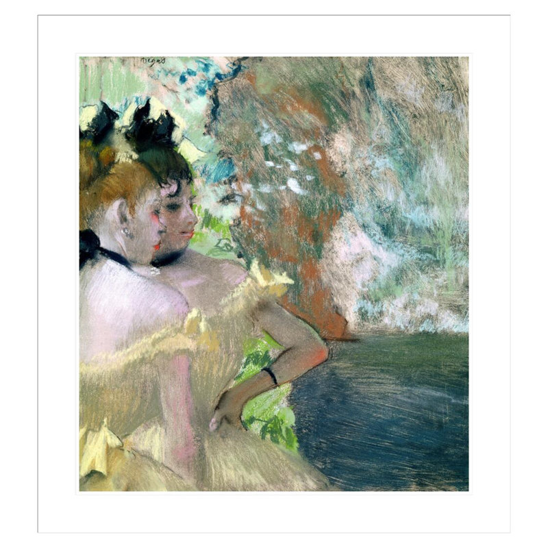 «Dancers in the Wings» (pastel sur papier) par Edgar Degas, impression giclée encadrée, H 36,51 po x l 33,5 po