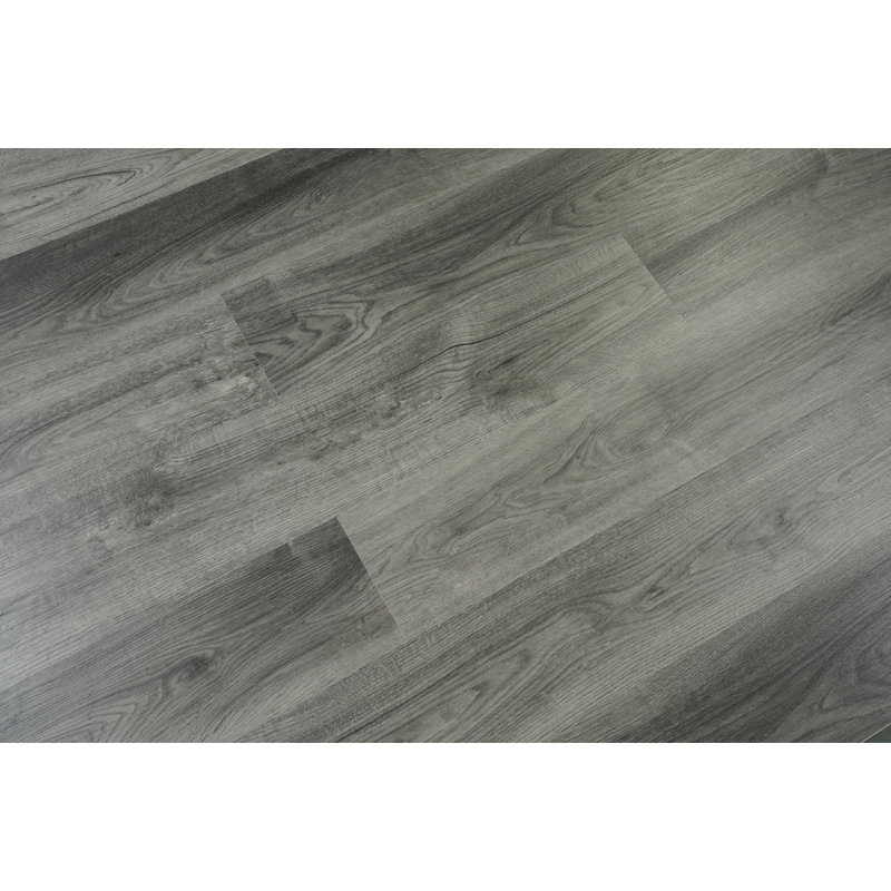 Luxury Vinyl Flooring 7 x 48 x 5.5mm 12 mil, Shadow Oak Gray