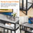 65" TV Stand for TVs up to 75", Rustic Industrial Entertainment Center with 3-Tier Open Shelves & Metal Frame-1411502446