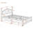 Wood Platform Bed Frame,Retro Style Platform Bed With Wooden Slat Support-619417226-619417225